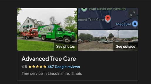 google reviews advanced tree care