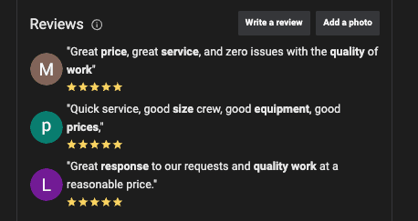 google reviews advanced tree care